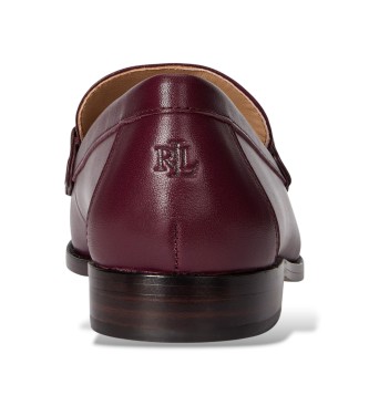 Lauren Ralph Lauren Mocasines Tasha de piel burdeos