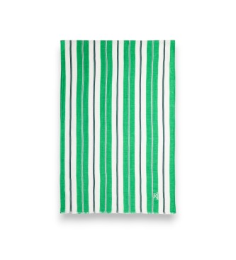 Lauren Ralph Lauren Foulard en lin et coton à rayures vertes