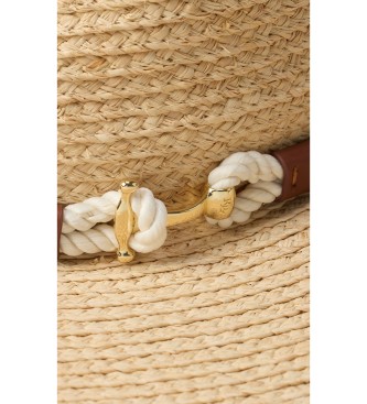 Lauren Ralph Lauren Fedora en paille beige