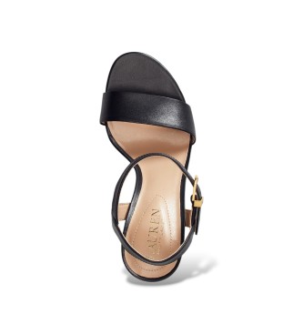Lauren Ralph Lauren Sandalias Gwen de piel bru�ida negro