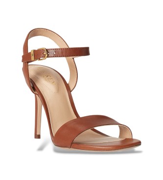 Lauren Ralph Lauren Sandalias Gwen de piel bru�ida marr�n