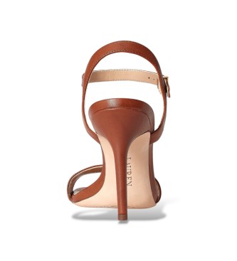 Lauren Ralph Lauren Sandalias Gwen de piel bru�ida marr�n