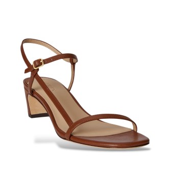 Lauren Ralph Lauren Sandalias Lainee de piel de napa marr�n
