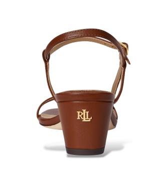 Lauren Ralph Lauren Sandalias Lainee de piel de napa marr�n