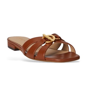 Lauren Ralph Lauren Sandales à plateforme Blaike en cuir nappa marron