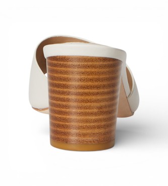 Lauren Ralph Lauren Sandalias Everley de piel de napa blanco roto