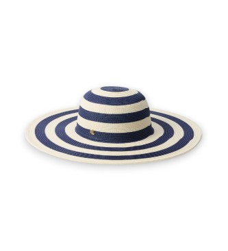 Lauren Ralph Lauren Straw hat with navy stripes