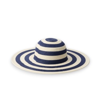 Lauren Ralph Lauren Straw hat with navy stripes