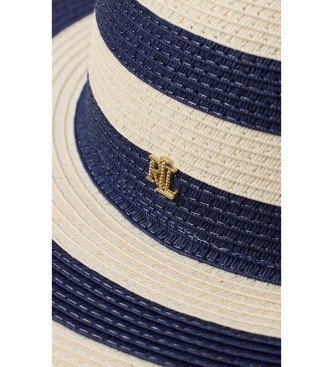 Lauren Ralph Lauren Straw hat with navy stripes