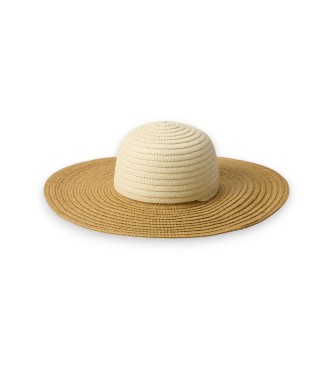 Lauren Ralph Lauren Chapeau de paille bicolore beige