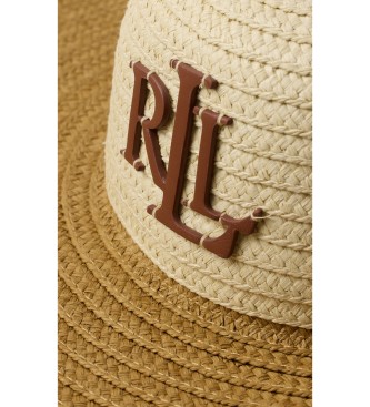 Lauren Ralph Lauren Chapeau de paille bicolore beige