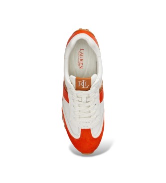 Lauren Ralph Lauren Zapatillas deportiva Dani de piel naranja