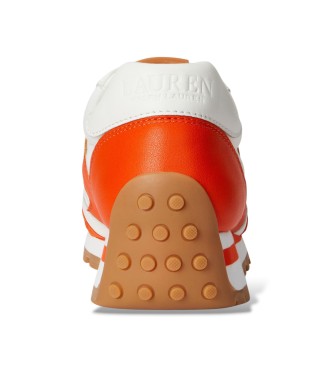 Lauren Ralph Lauren Zapatillas deportiva Dani de piel naranja
