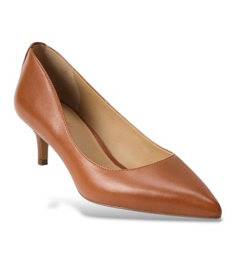 Lauren Ralph Lauren Brown leather Adrienne court shoe