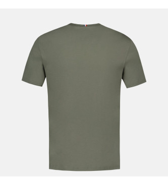 Le Coq Sportif T-shirt verde monocromtica