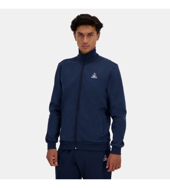 Le Coq Sportif Sweatshirt med dragkedja i marinbl frg