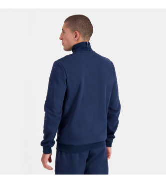 Le Coq Sportif Sweatshirt met halve rits marine