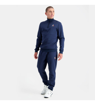 Le Coq Sportif Sweatshirt met halve rits marine