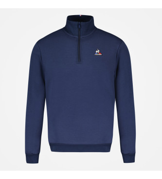 Le Coq Sportif Sweatshirt med halv dragkedja marinbl