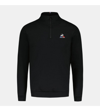 Le Coq Sportif Sweatshirt med lynls, sort