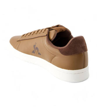 Le Coq Sportif Usnjene superge Court Clean rjave barve