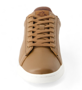 Le Coq Sportif Court Clean Leren Sneakers Bruin