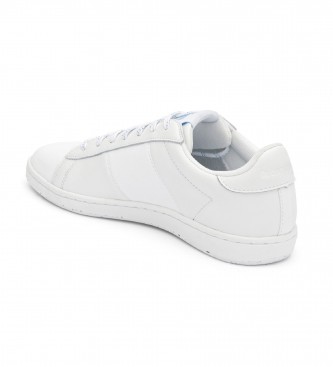 Le Coq Sportif Courtmatch Sapatos de couro metálico branco