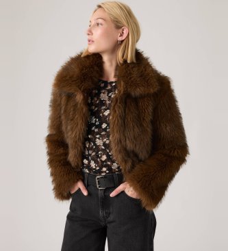 Levi's Laney Faux Fur brown jacket