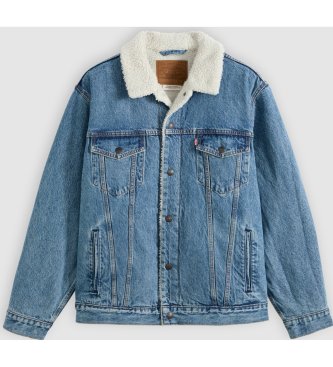 Levi's Veste Relaxed Fit Sherpa Trucker bleue