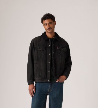 Levi's Veste Relaxed Fit Sherpa Trucker noire