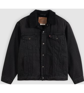 Levi's Veste Relaxed Fit Sherpa Trucker noire