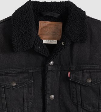 Levi's Veste Relaxed Fit Sherpa Trucker noire