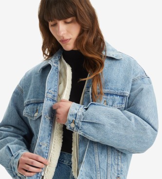 Levi's Giacca camionista in shearling 3 in 1 anni '90 Blu