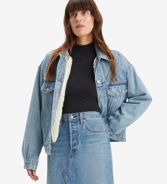 Levi's Giacca camionista in shearling 3 in 1 anni '90 Blu