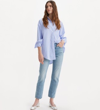 Levi's 501 Jeans blu ritagliati leggeri originali