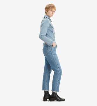 Levi's Jeans 501 Original Split Cropped azul