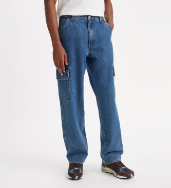 Levi's Rechte baggy cargo jeans 568 blauw