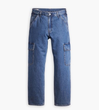 Levi's Proste jeansy cargo baggy 568 niebieskie