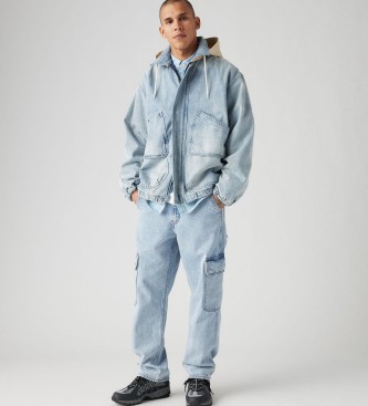 Levi's Proste jeansy cargo baggy 568 niebieskie