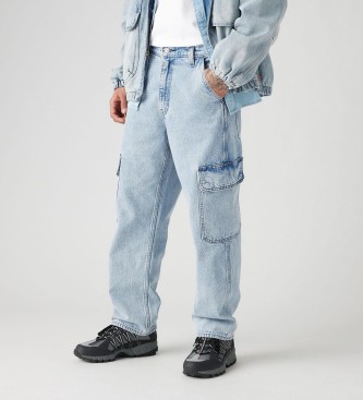 Levi's Proste jeansy cargo baggy 568 niebieskie