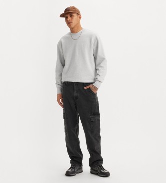 Levi's 568 cargo straight baggy trousers black