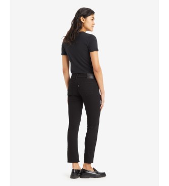 Levi's 712 skinny jeans with piped pocket black