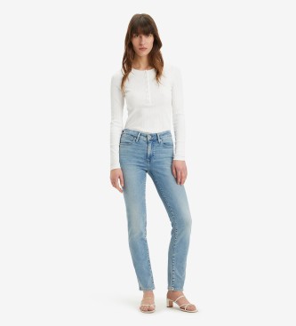 Levi's 712 skinny jeans met paspelzak blauw