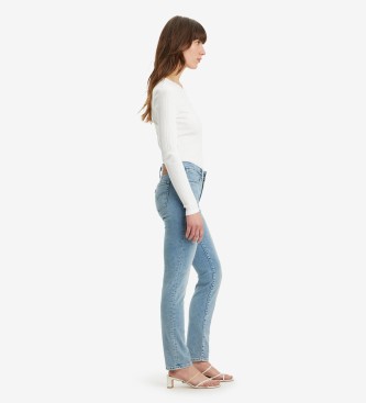 Levi's 712 oprijete kavbojke s potiskanim žepom modre barve