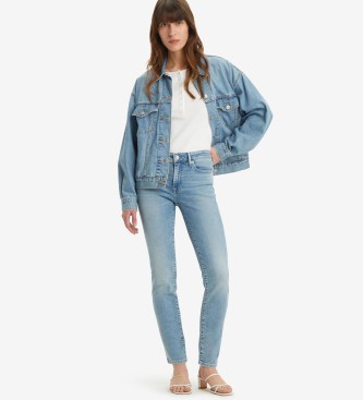 Levi's 712 skinny jeans met paspelzak blauw