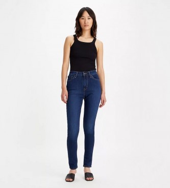 Levi's Jeans 721 High Rise Skinny Dark Indigo - Brugt i bl