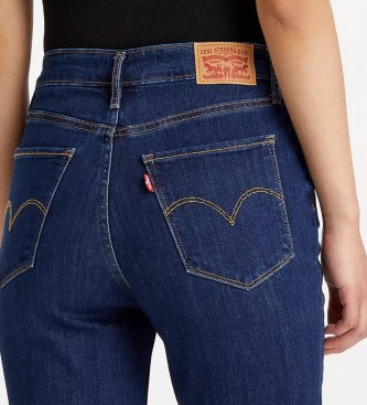 Levi's Jeans 721 High Rise Skinny Dark Indigo - Brugt i bl