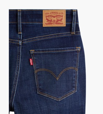 Levi's Wąski jeans z wysokim stanem 721 niebieski