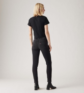 Levi's Skinny jeans met hoge taille 721 zwart