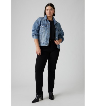 Levi's Straight High-Waisted Jeans 724 black